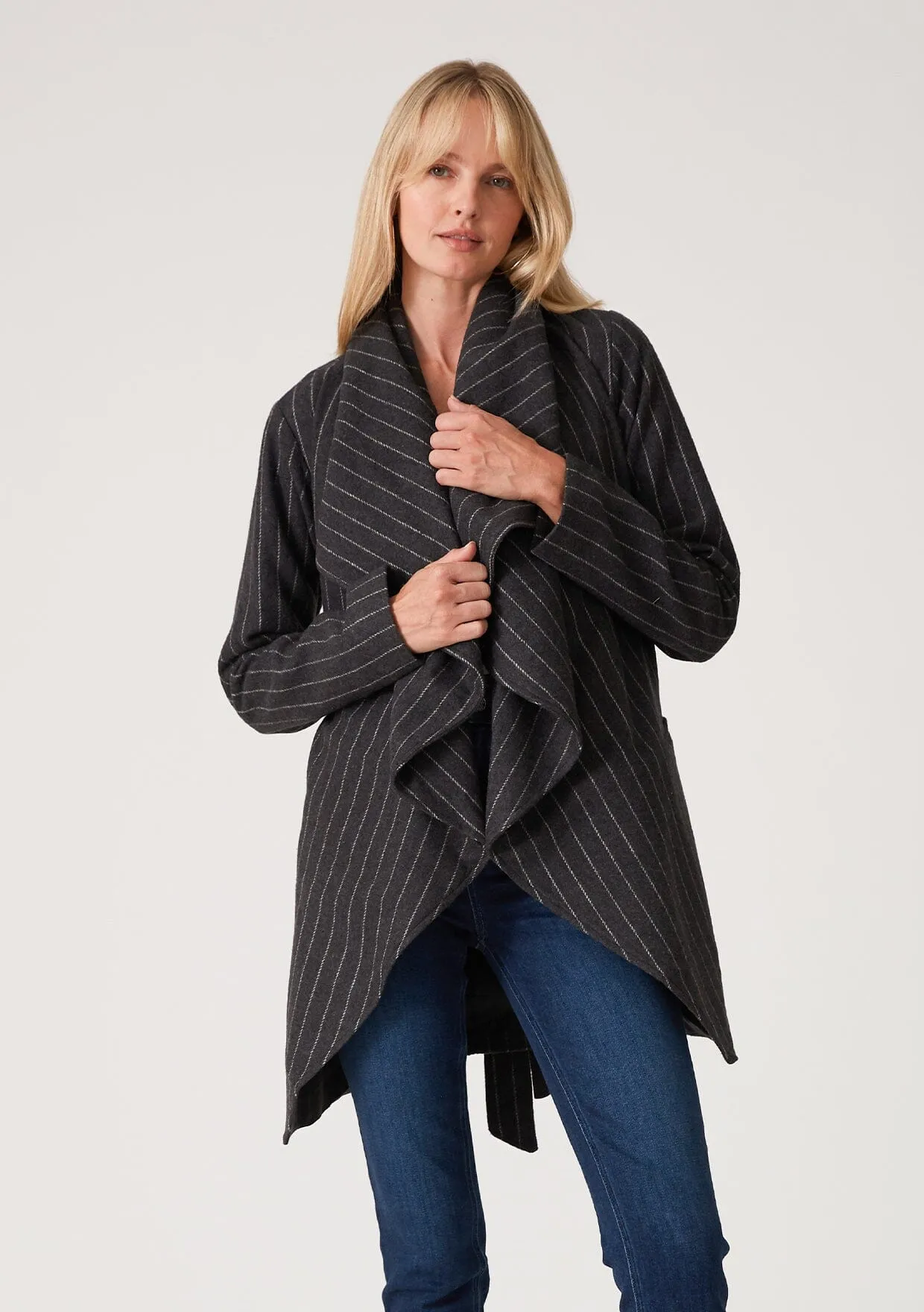 Easy Street Pinstripe Coat sold by lovestitch product image thumbnail 5