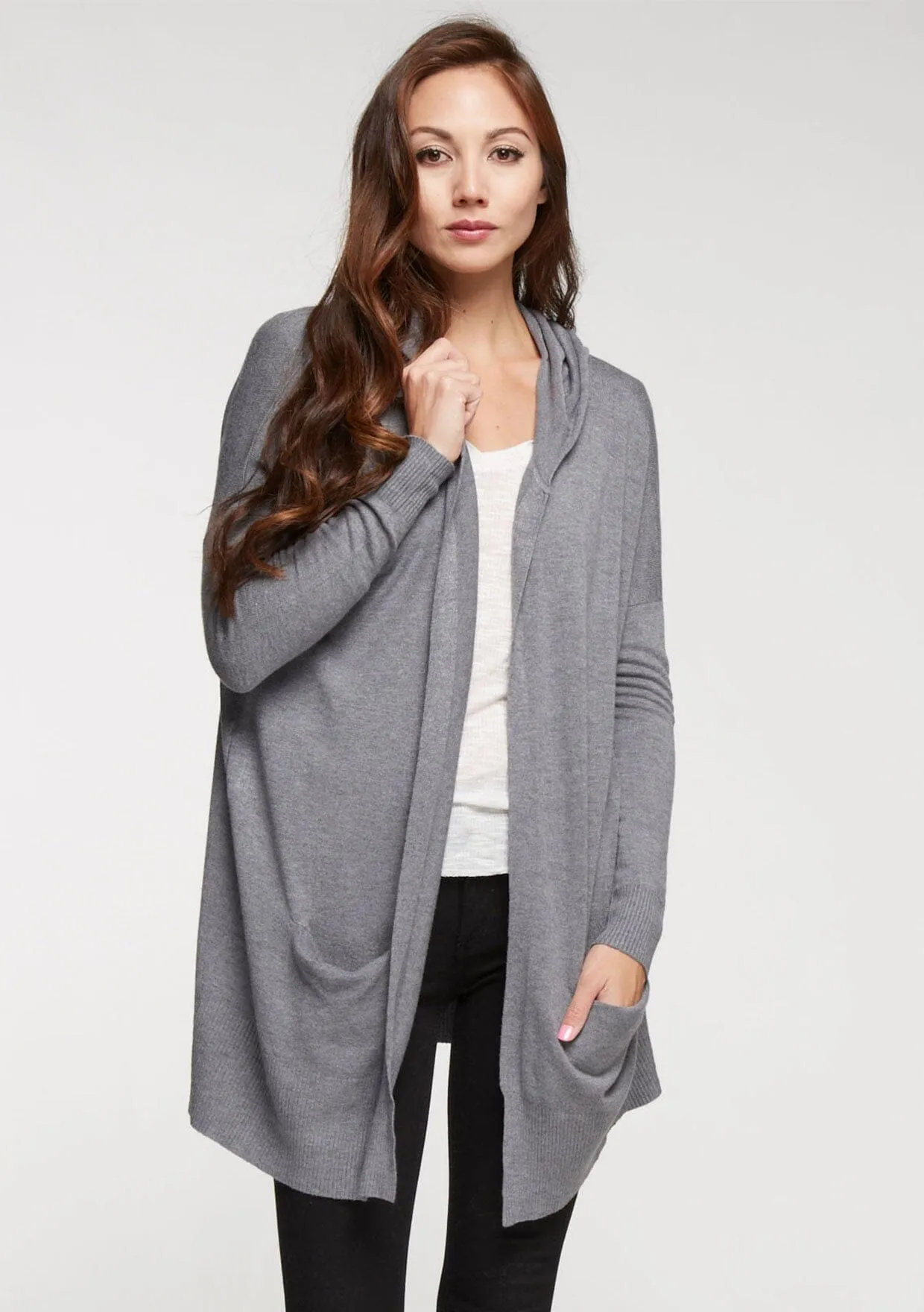 Hooded Two Pocket Cardigan sold by lovestitch