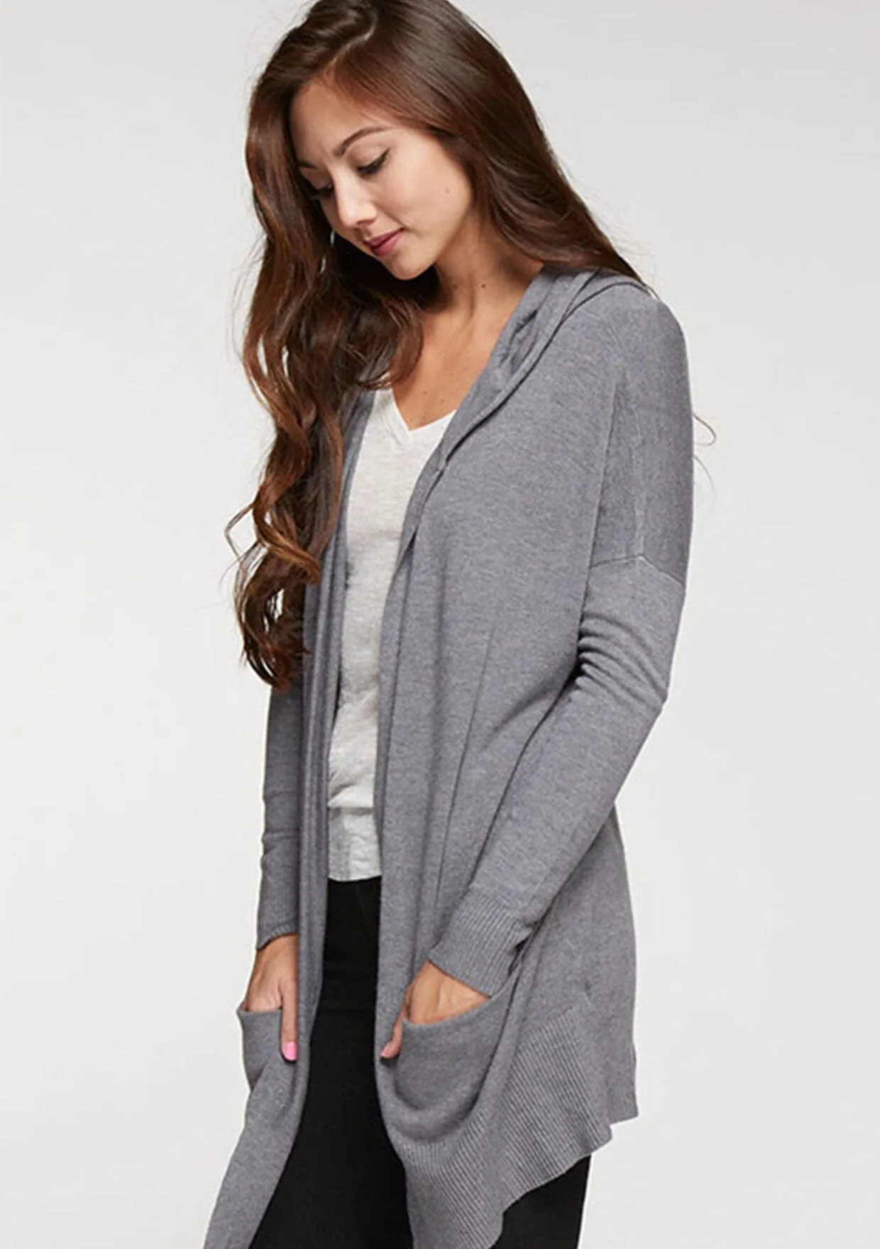Hooded Two Pocket Cardigan sold by lovestitch product image thumbnail 3