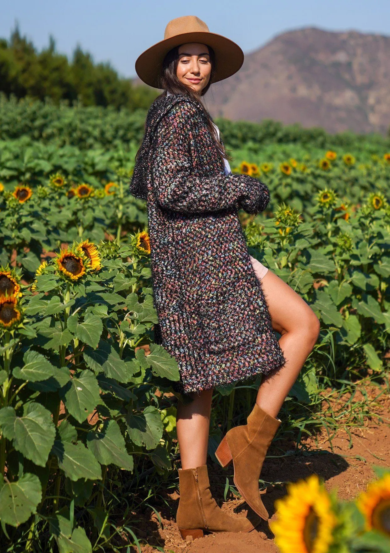 Galaxy Fuzzy Hooded Cardigan sold by lovestitch