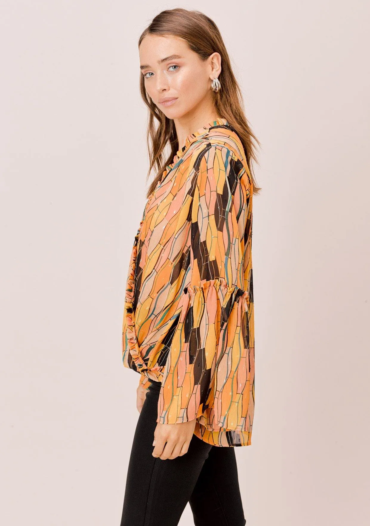 Della Retro Bell Sleeve Top sold by lovestitch product image thumbnail 4