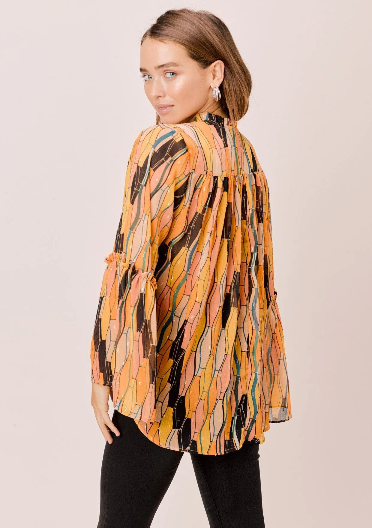 Della Retro Bell Sleeve Top sold by lovestitch product image thumbnail 3