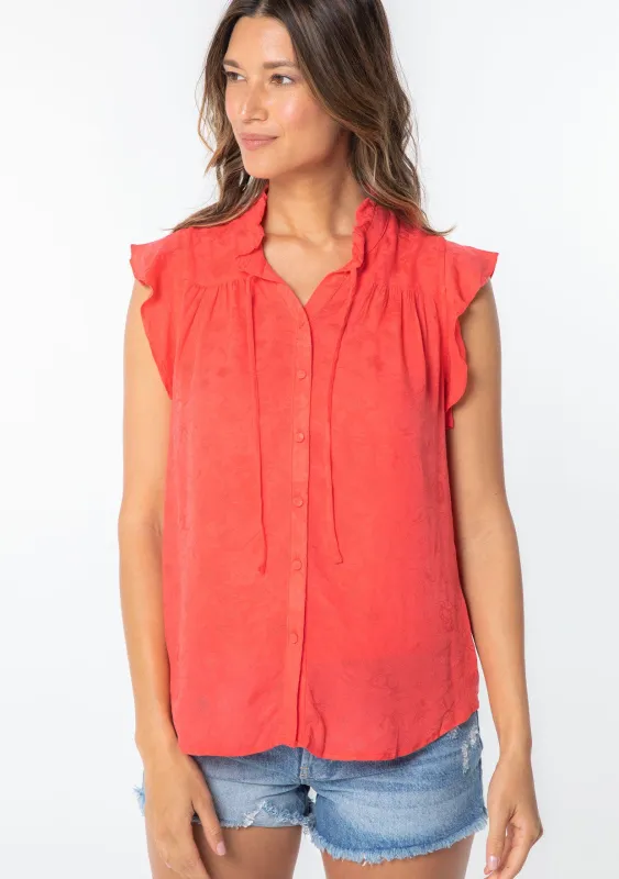 Misty Flutter Sleeve Top sold by lovestitch