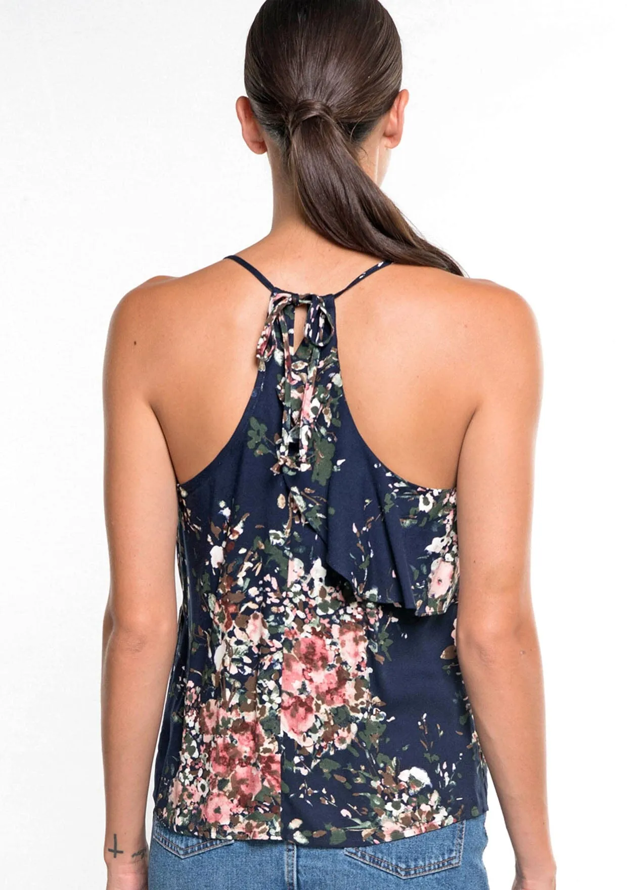 Ari Floral Ruffle Tank sold by lovestitch product image thumbnail 4