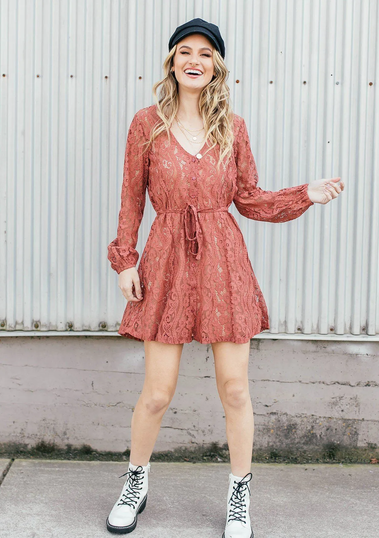 Love Letter Lace Mini Dress sold by lovestitch product image thumbnail 4