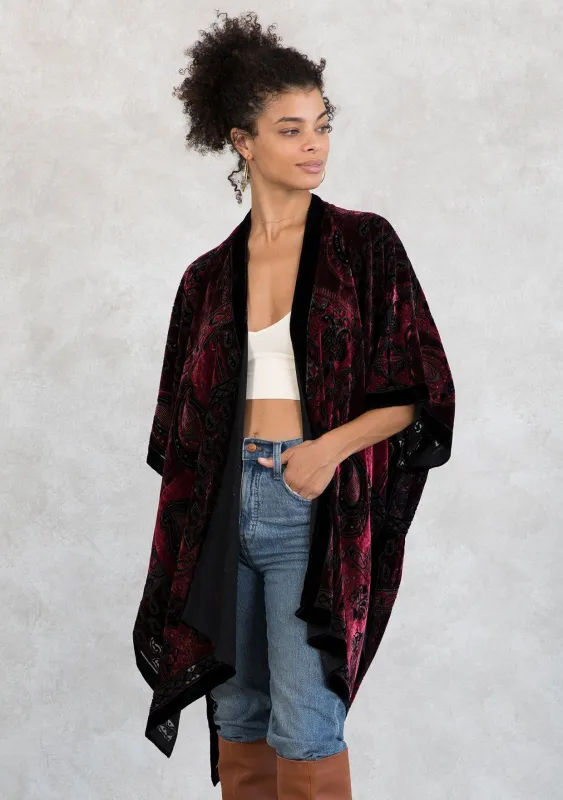 Noelle Velvet Kimono sold by lovestitch