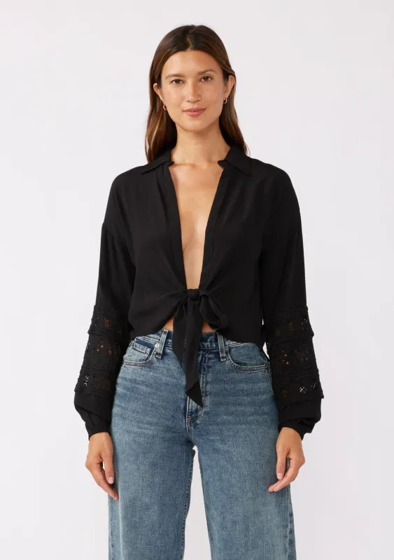 Zen Tie Front Blouse made by lovestitch