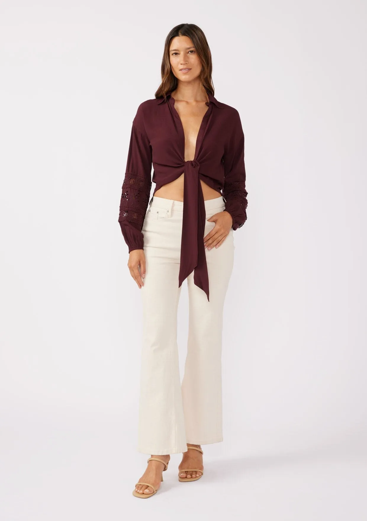 Zen Tie Front Blouse sold by lovestitch product image thumbnail 5