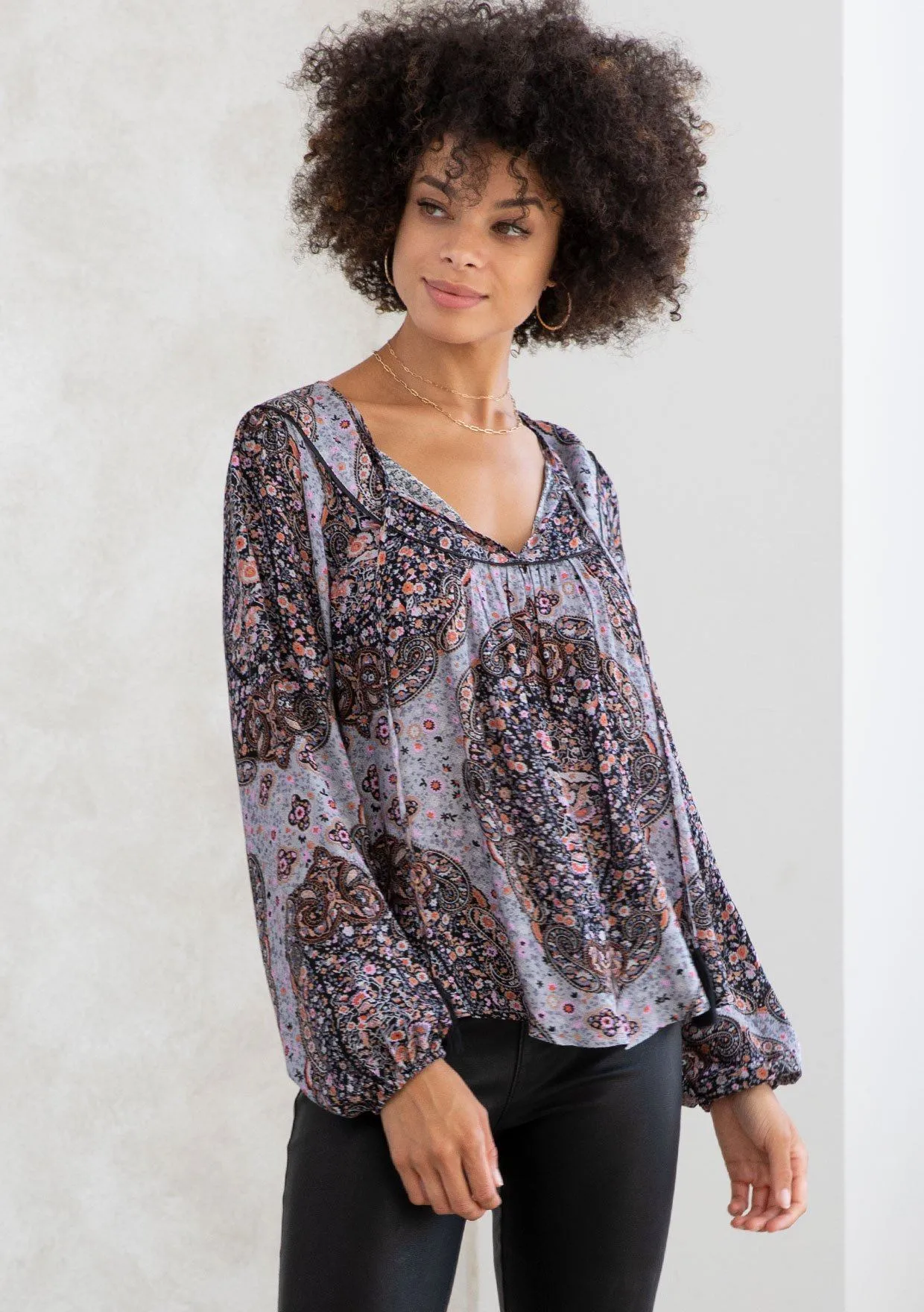 Stella Paisley Peasant Top sold by lovestitch