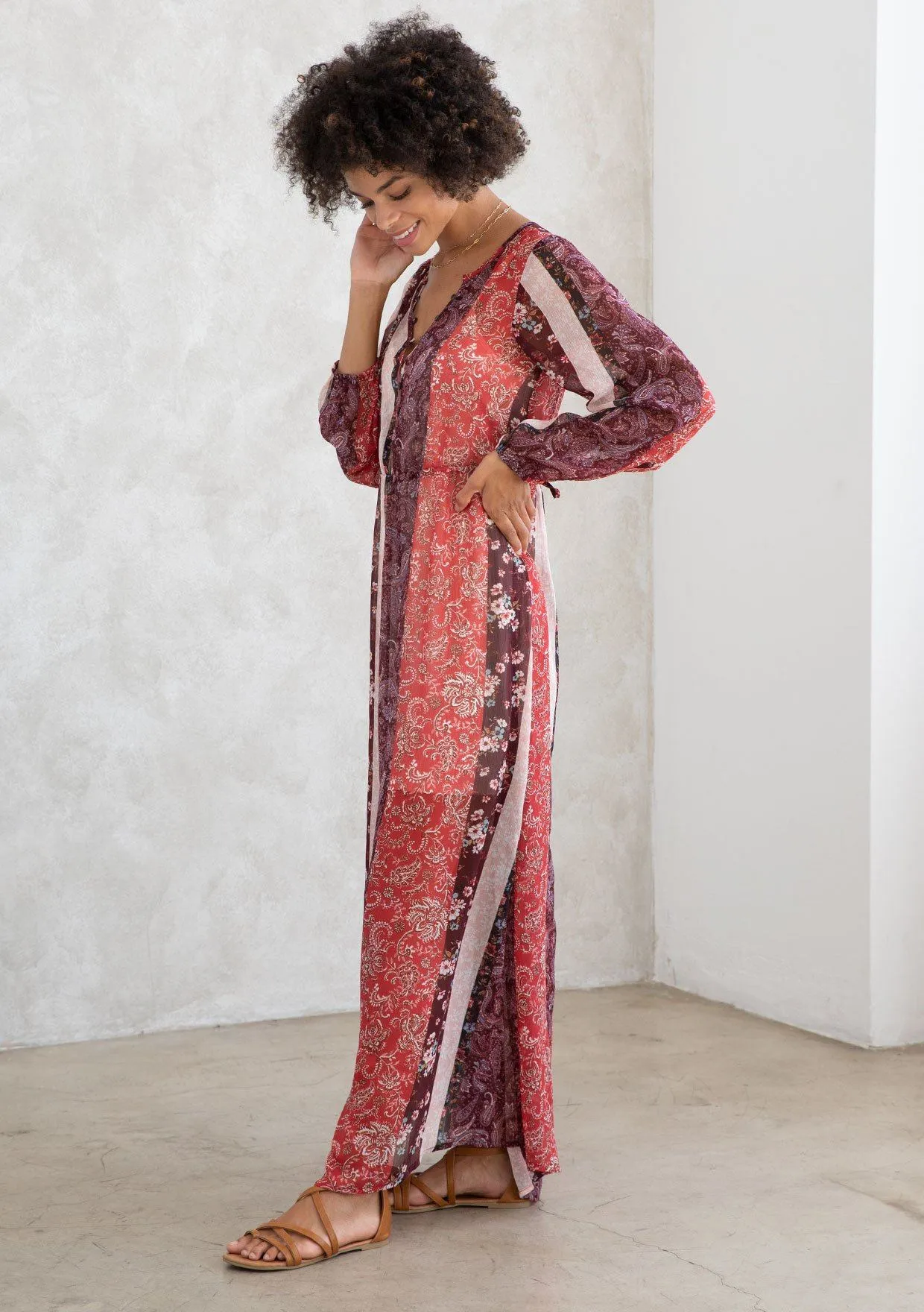 Sparrow Patchwork Maxi Dress sold by lovestitch product image thumbnail 3