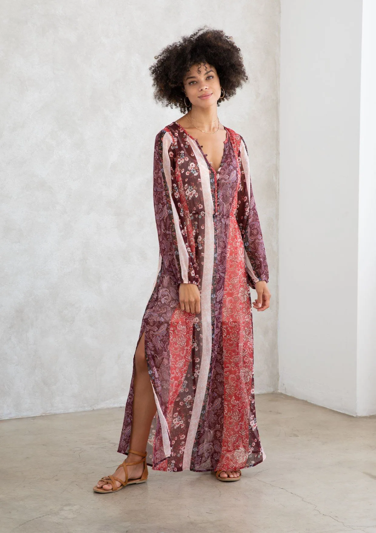 Sparrow Patchwork Maxi Dress sold by lovestitch product image thumbnail 5