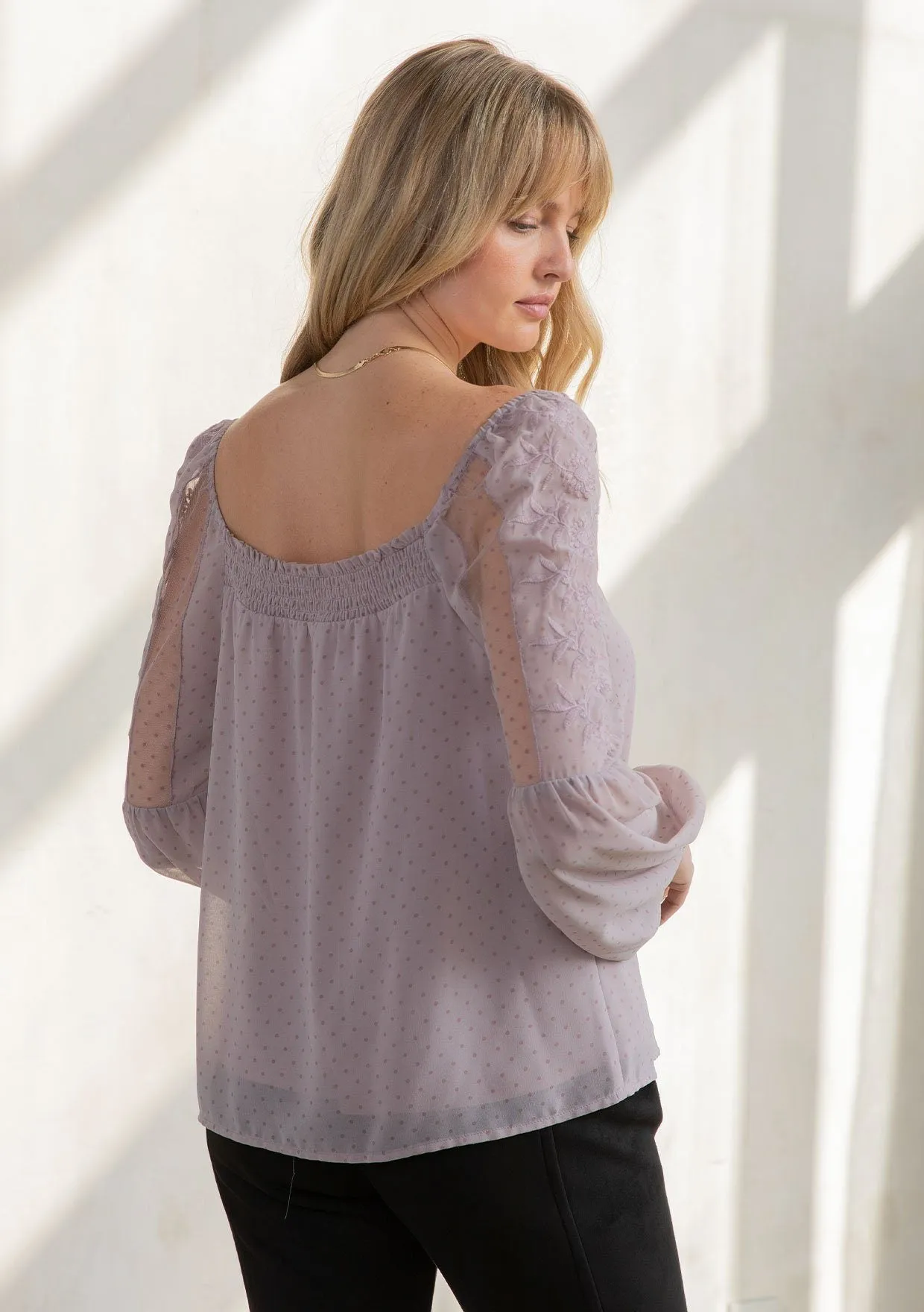 Heavenly Square Neck Blouse sold by lovestitch product image thumbnail 2