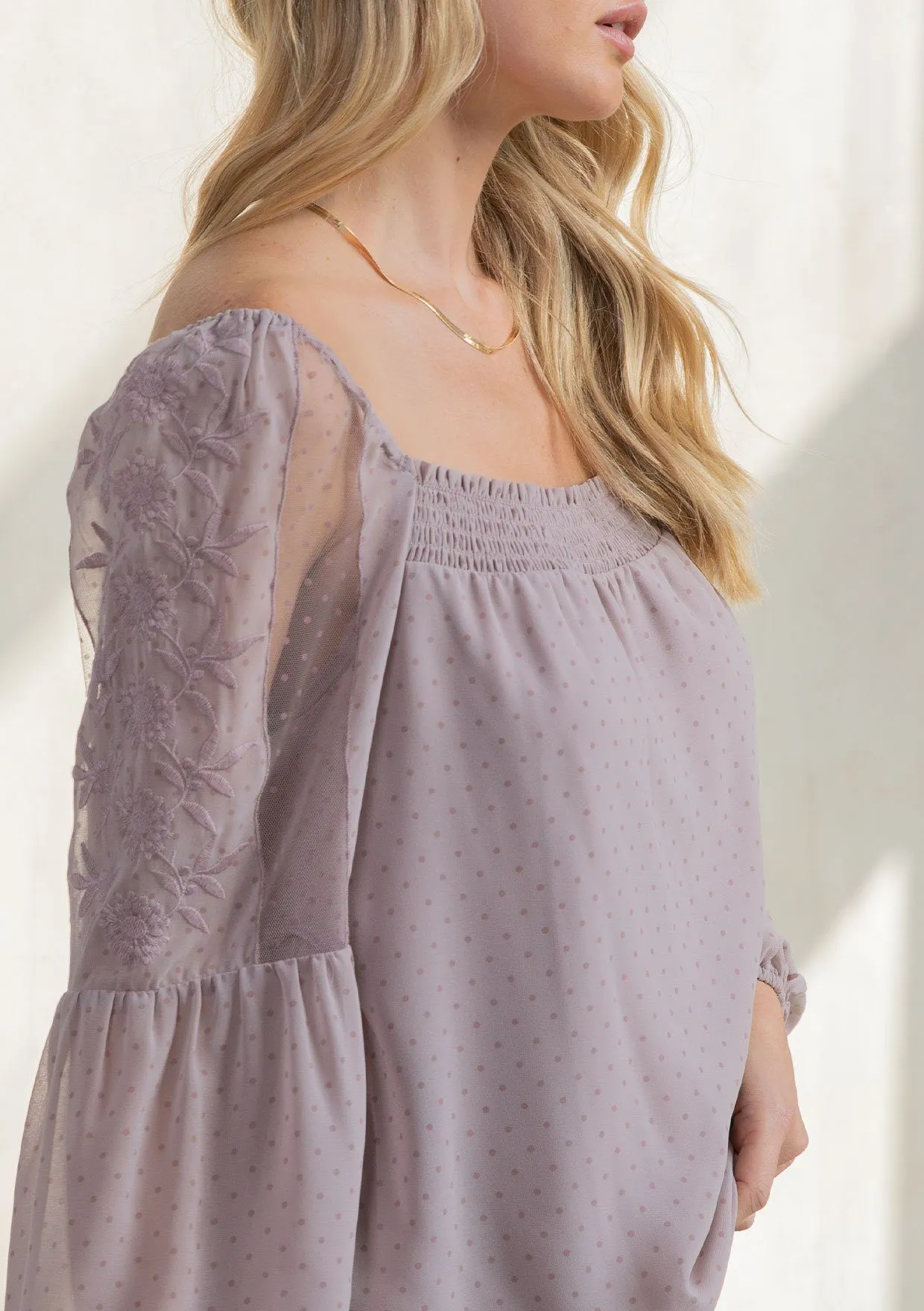 Heavenly Square Neck Blouse sold by lovestitch product image thumbnail 3