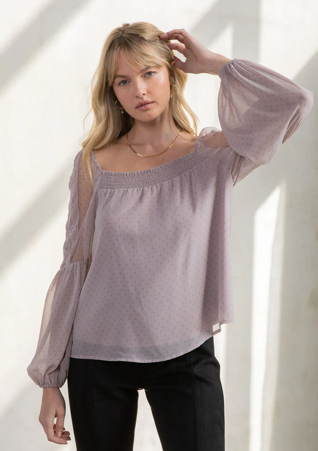 Heavenly Square Neck Blouse sold by lovestitch product image thumbnail 5