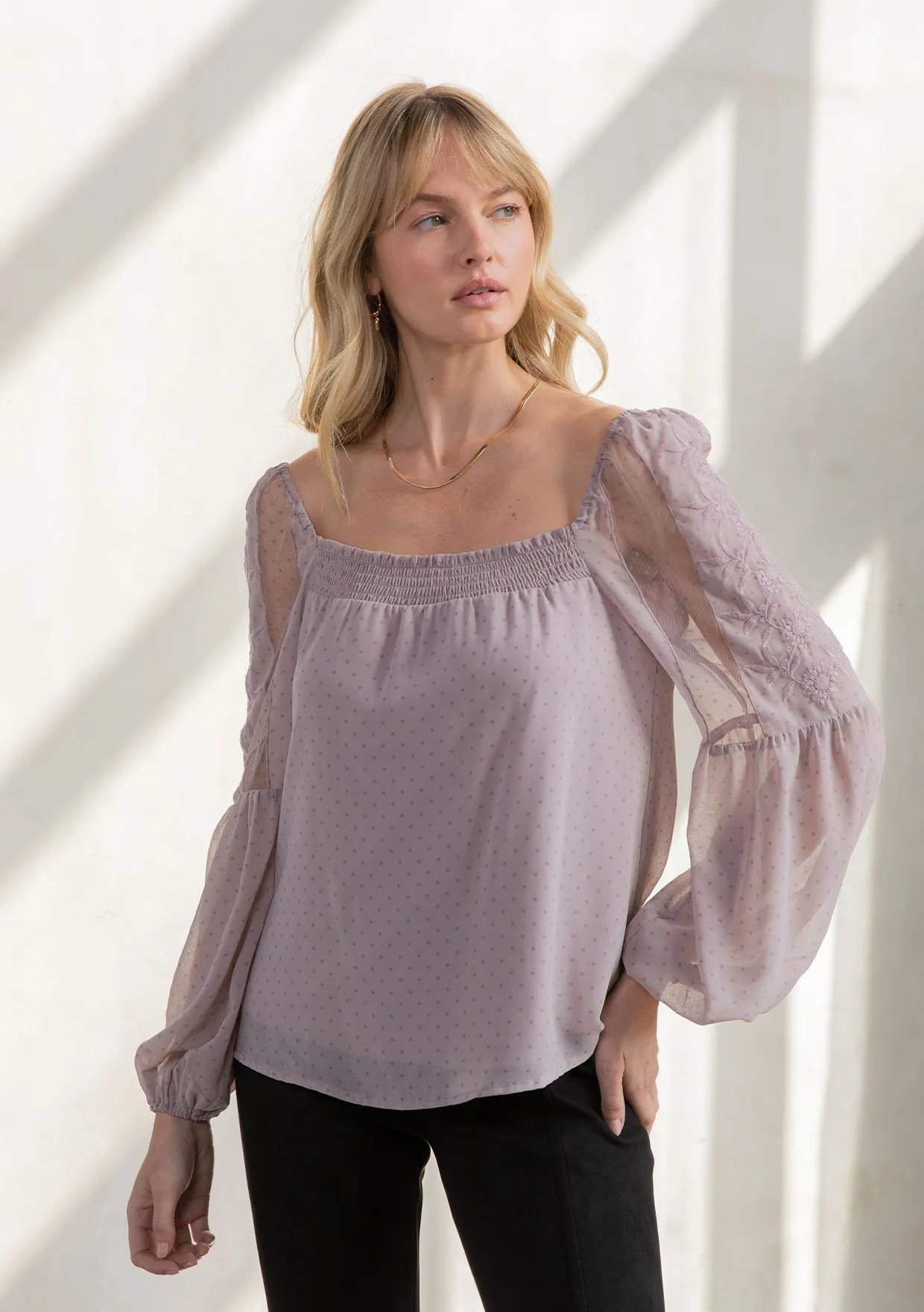 Heavenly Square Neck Blouse sold by lovestitch