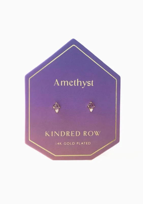 Kindred Row Gemstone Stud Earrings sold by lovestitch