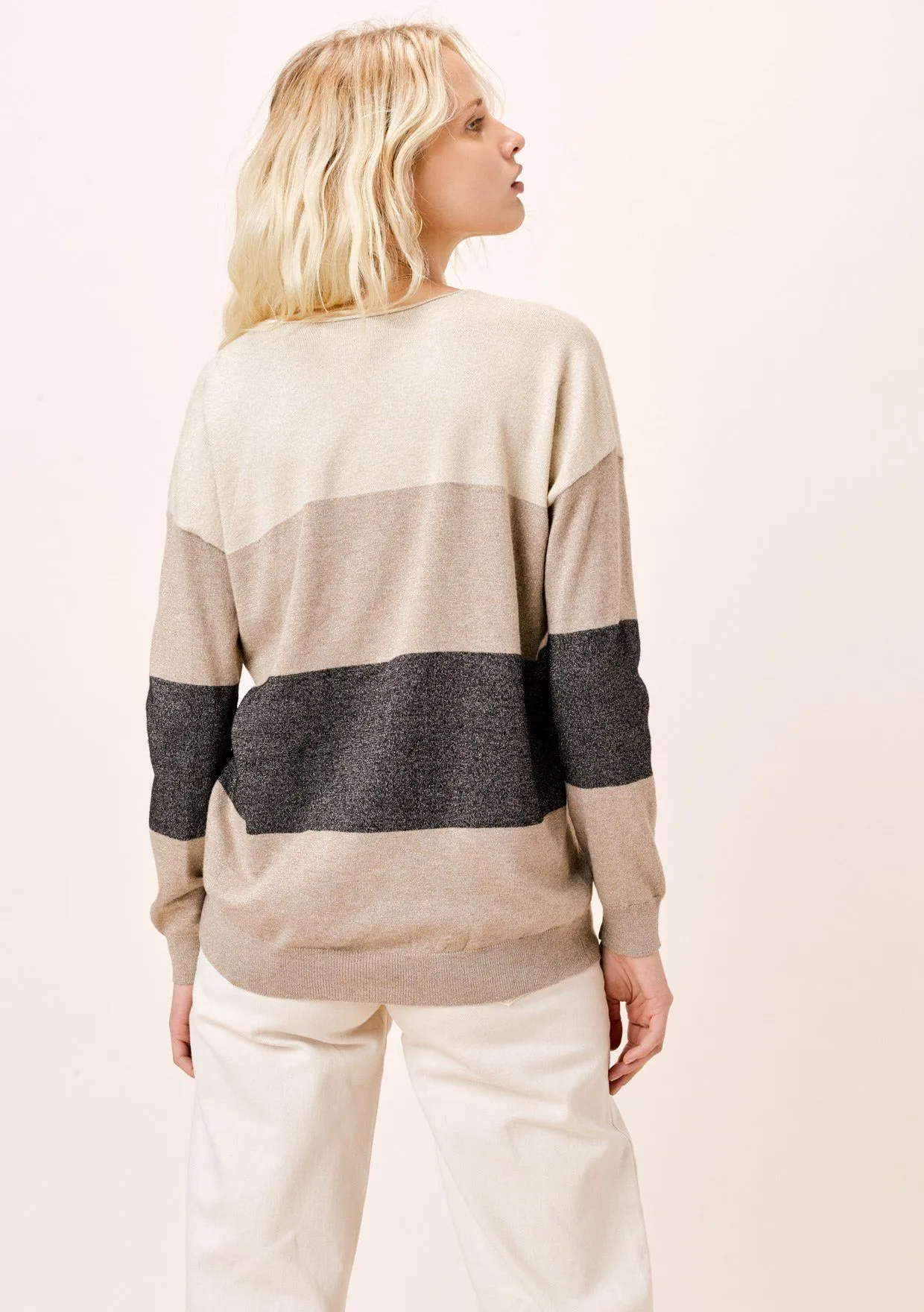 Mia Metallic Striped Sweater sold by lovestitch product image thumbnail 4