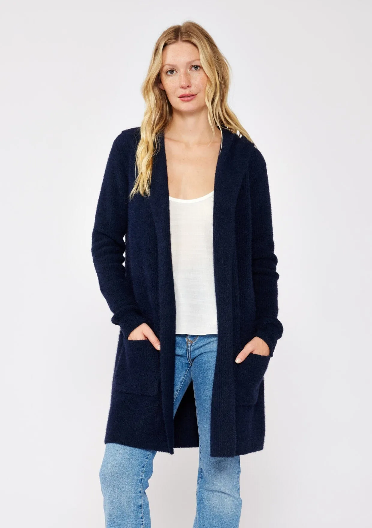 Navy Nightfall Soft Cardigan sold by lovestitch product image thumbnail 4