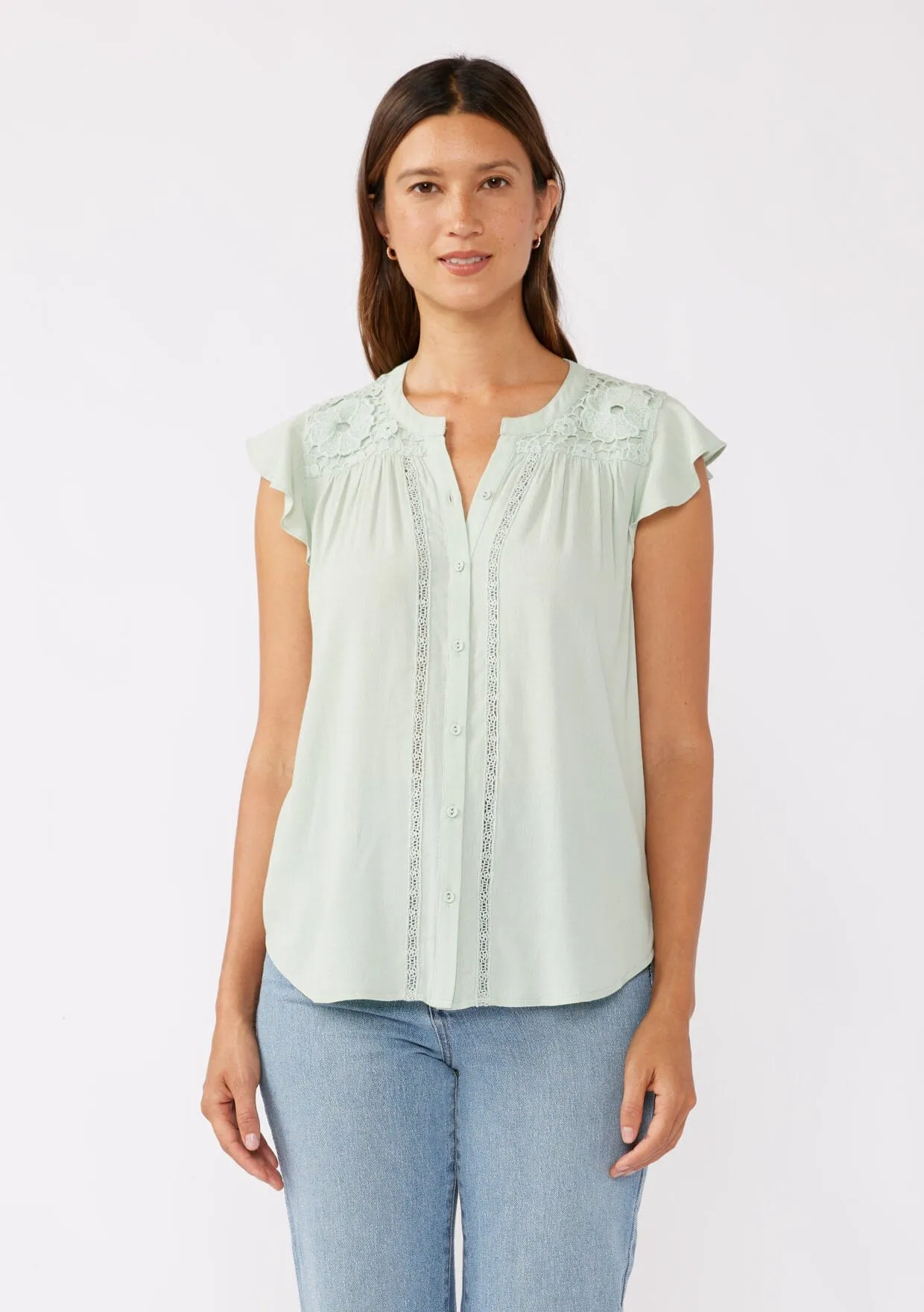 Sage Spirit Lace Top sold by lovestitch