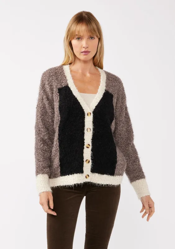 Fuzzy Love Colorblock Cardigan sold by lovestitch