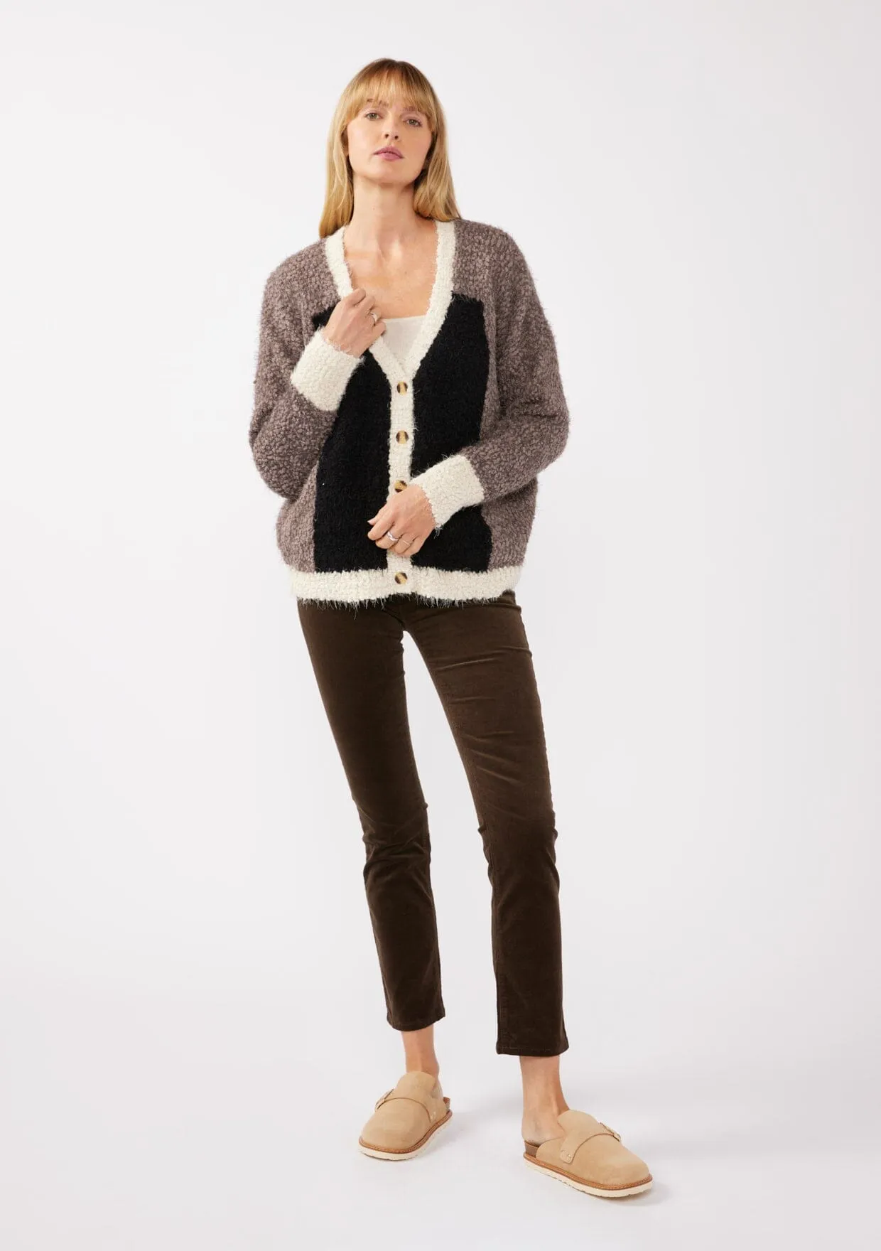 Fuzzy Love Colorblock Cardigan sold by lovestitch product image thumbnail 4