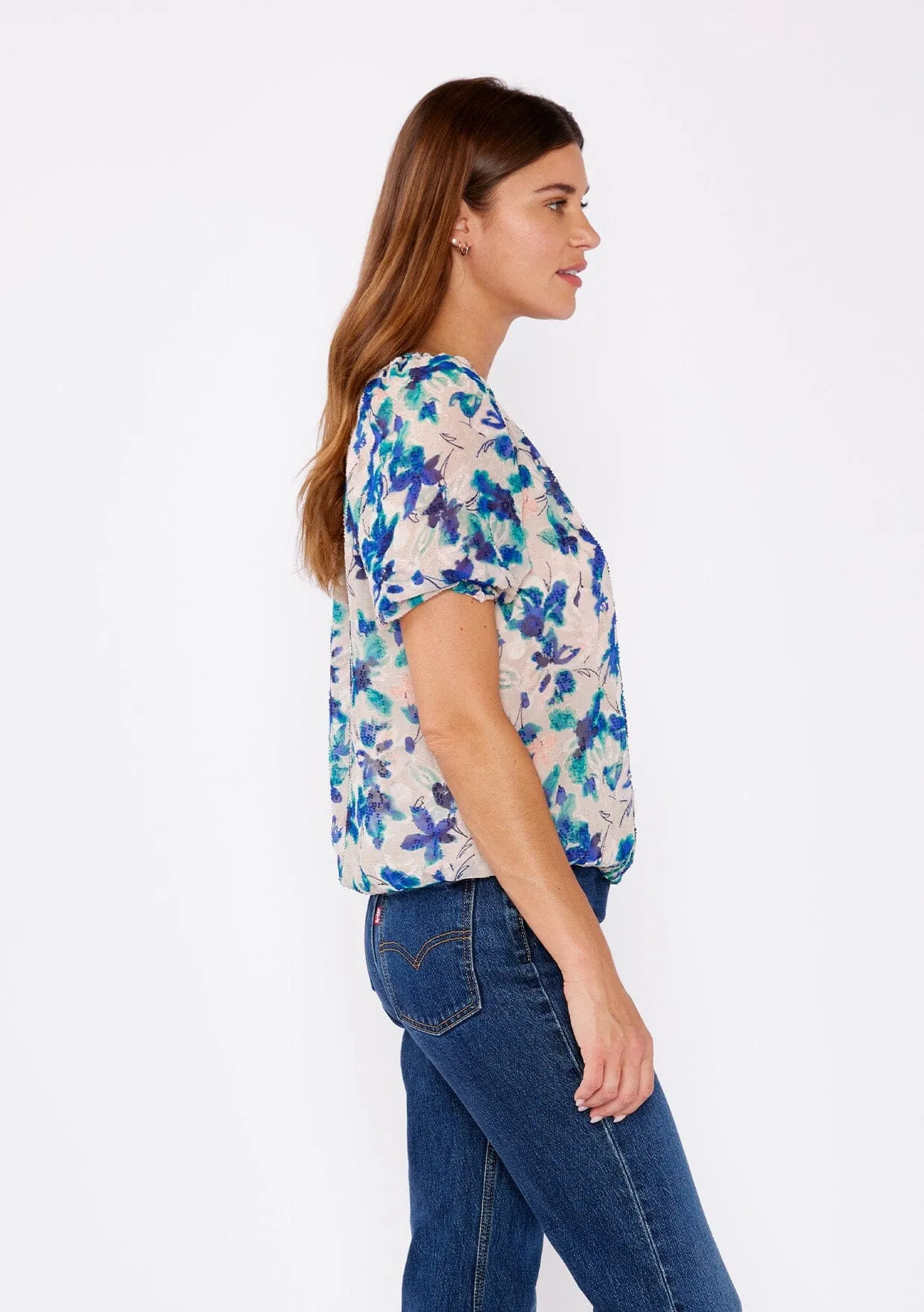 Ocean Breeze Floral Blouse sold by lovestitch product image thumbnail 2