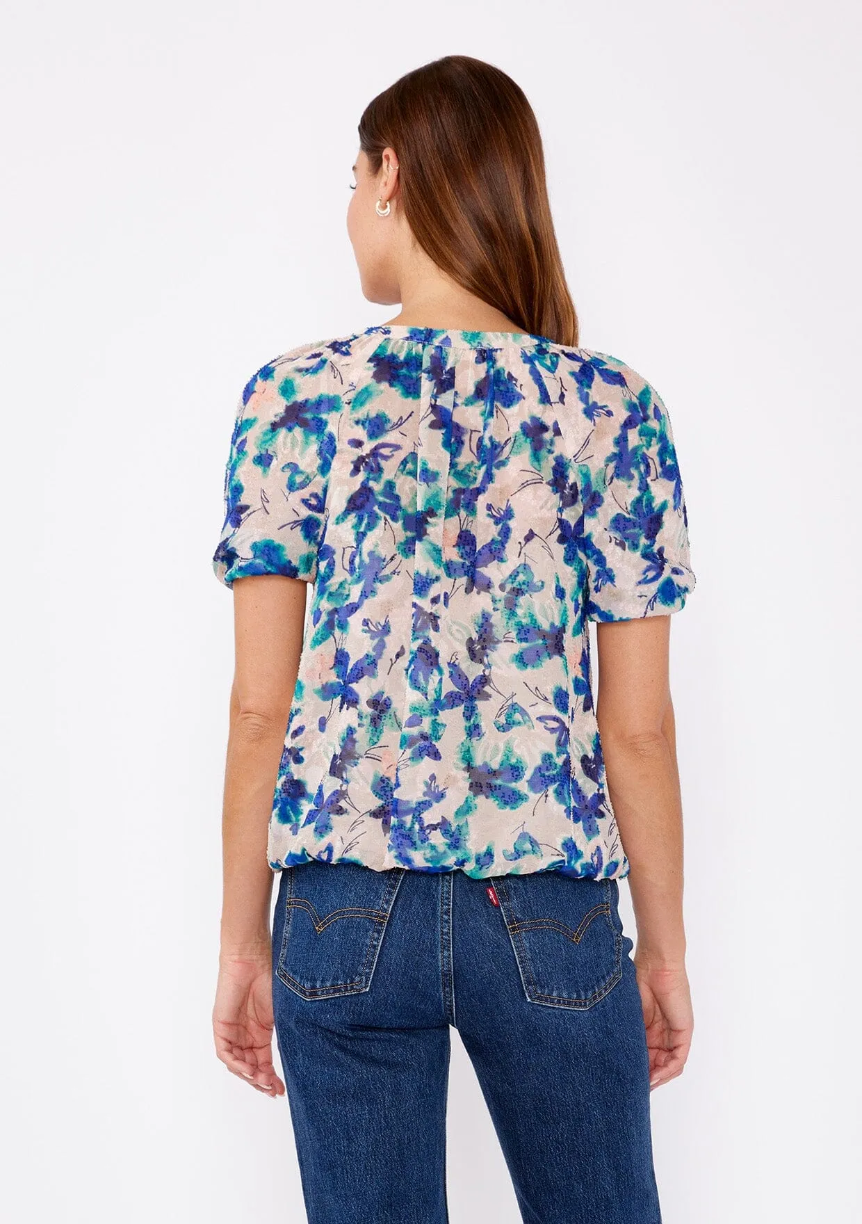 Ocean Breeze Floral Blouse sold by lovestitch product image thumbnail 3