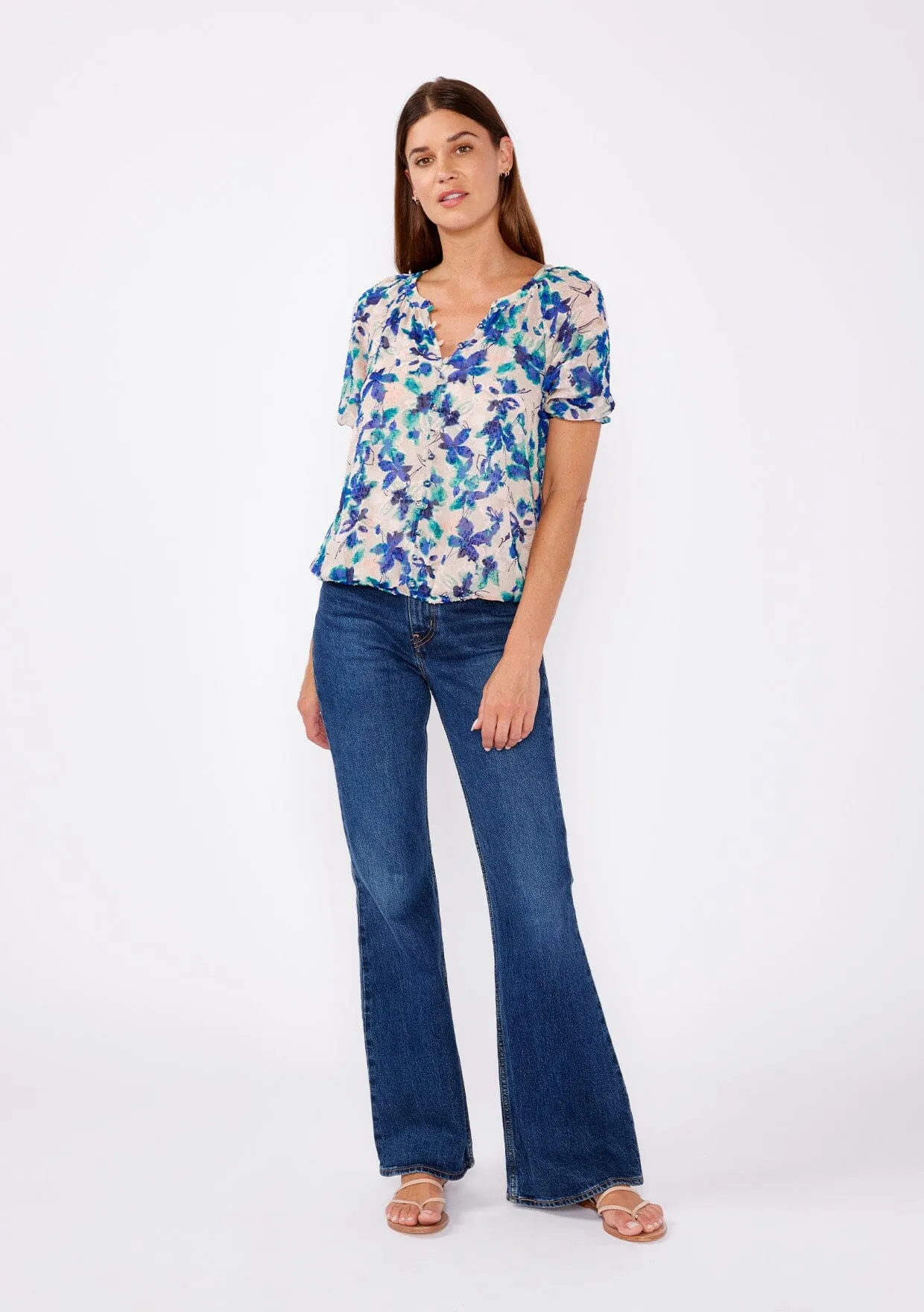 Ocean Breeze Floral Blouse sold by lovestitch product image thumbnail 4