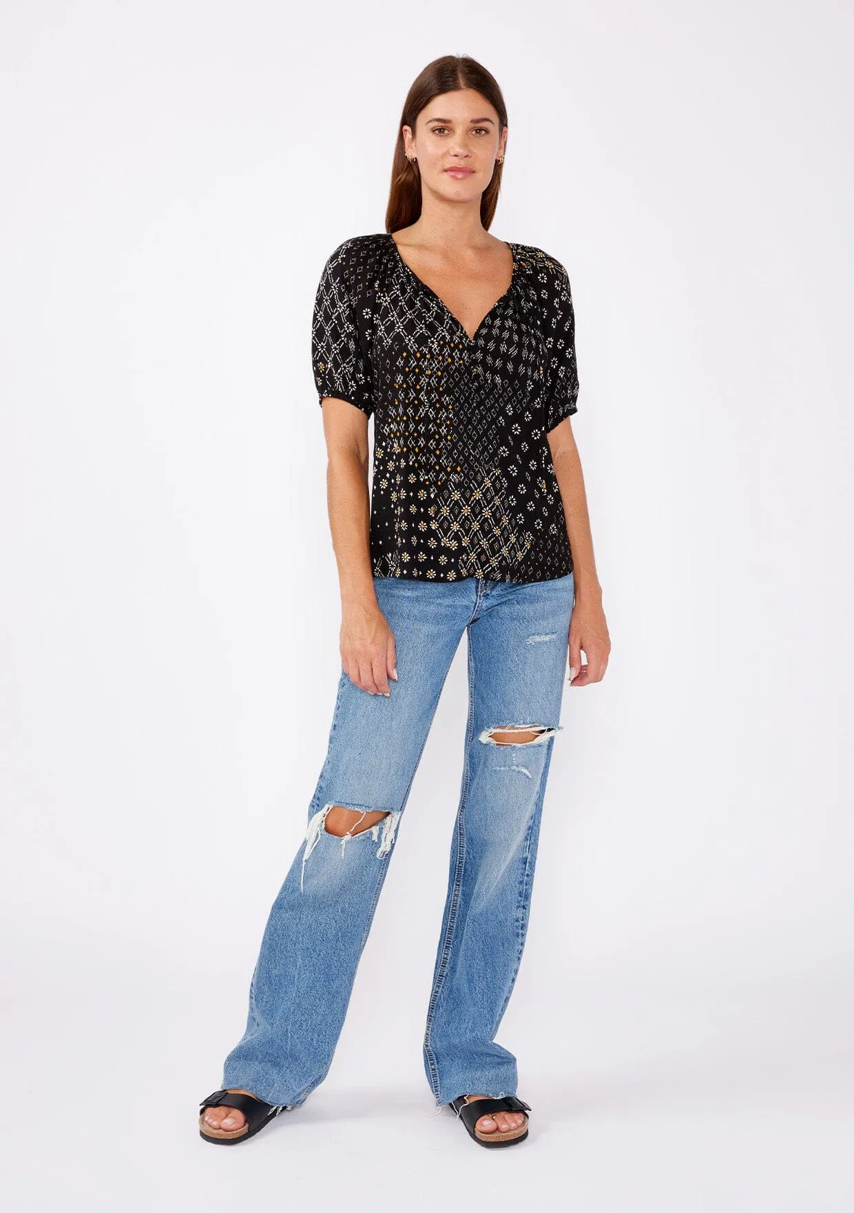 Celestial Garden Puff Sleeve Top sold by lovestitch product image thumbnail 4