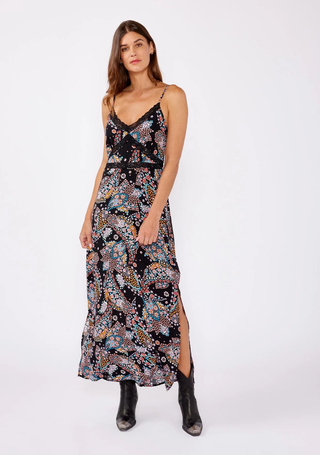 Moonlit Bouquet Slip Dress sold by lovestitch product image thumbnail 5