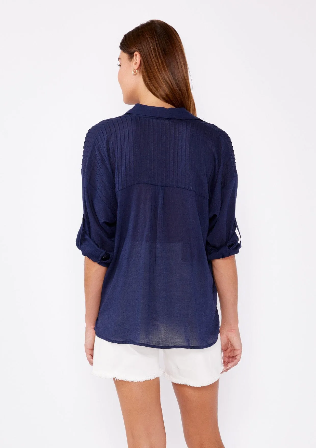 All Day Essential Sheer Button Up Top sold by lovestitch product image thumbnail 3