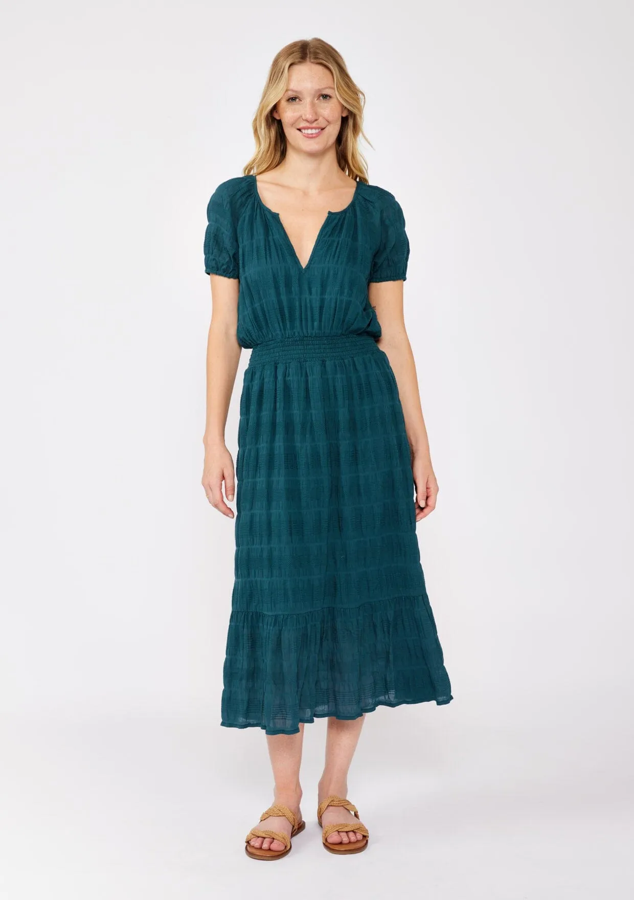 Midnight Teal Midi Dress sold by lovestitch product image thumbnail 3