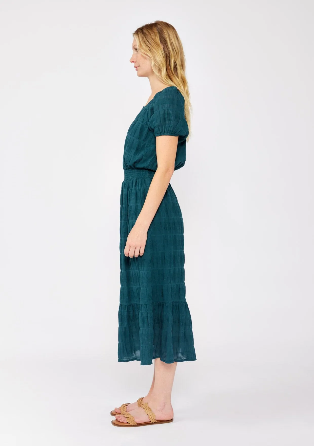 Midnight Teal Midi Dress sold by lovestitch product image thumbnail 4