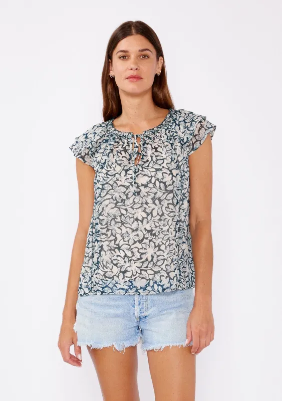 Enchanted Garden Ruffle Sleeve Top sold by lovestitch