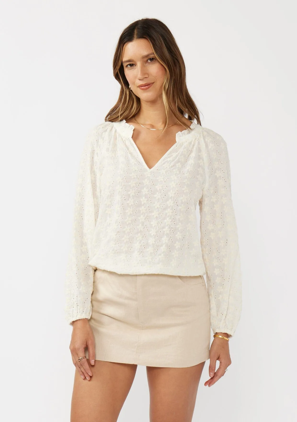 Ethereal Floral Embroidered Blouse sold by lovestitch