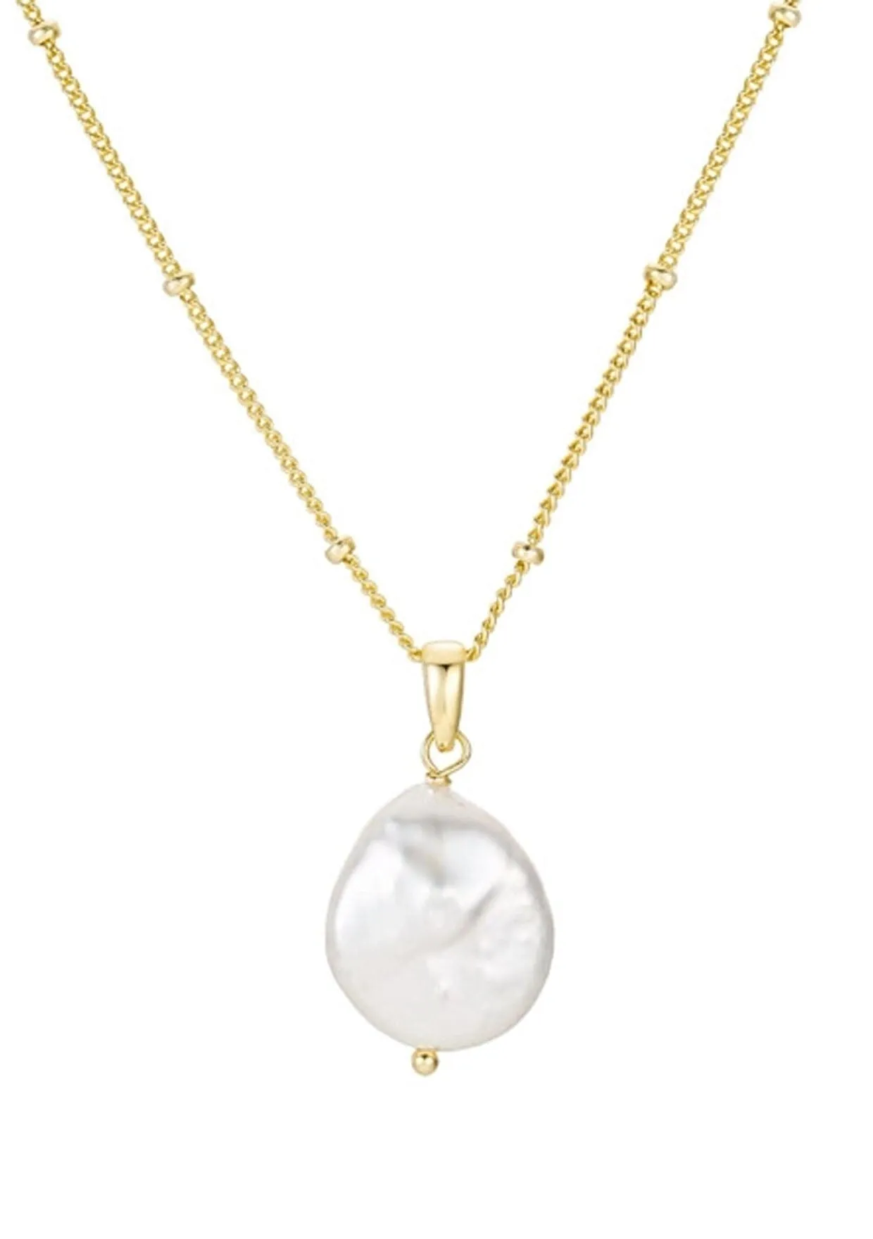 The Salty Gem Pearl Drop Necklace sold by lovestitch