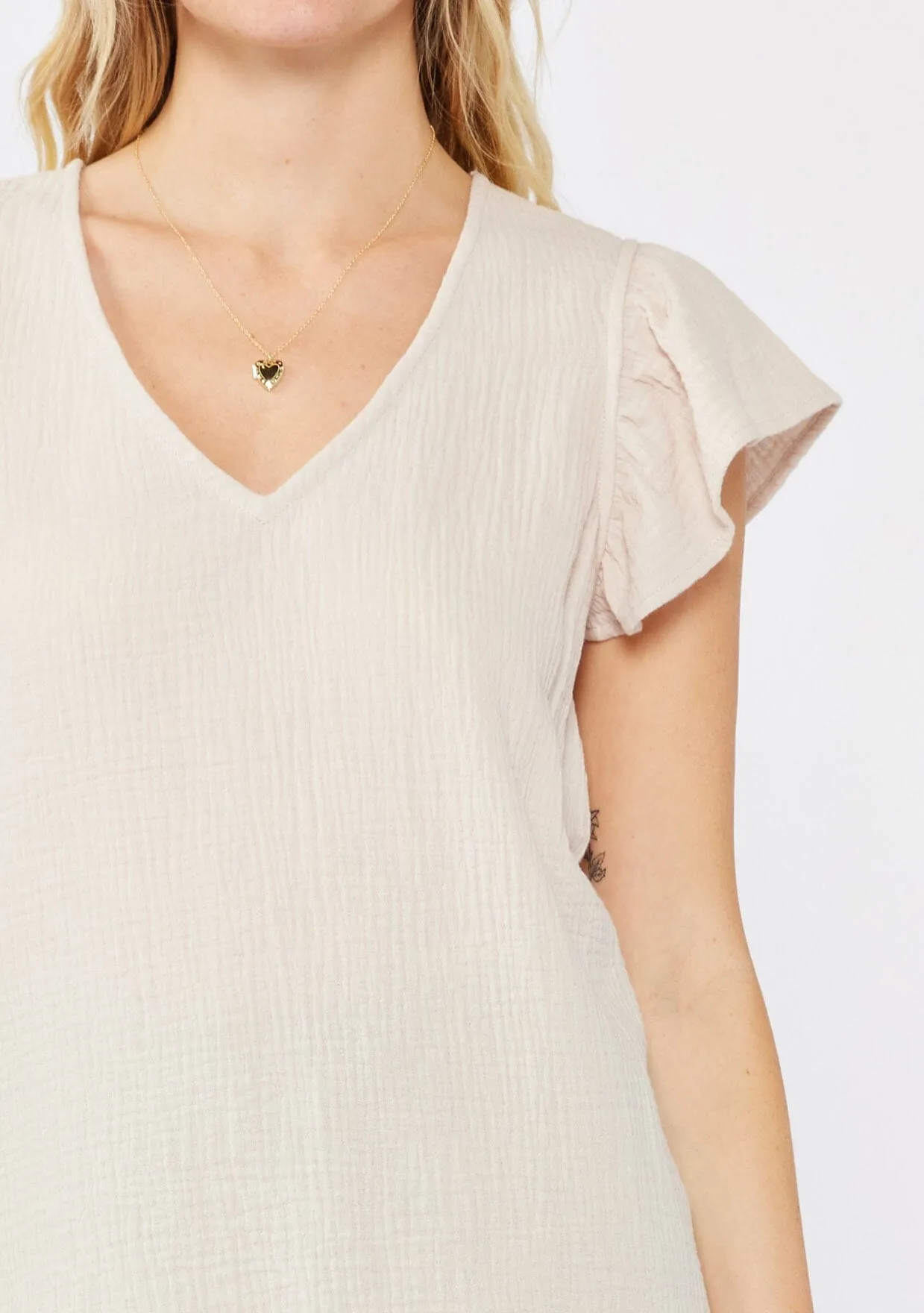 Simple Elegance Ruffle Sleeve Top sold by lovestitch product image thumbnail 4