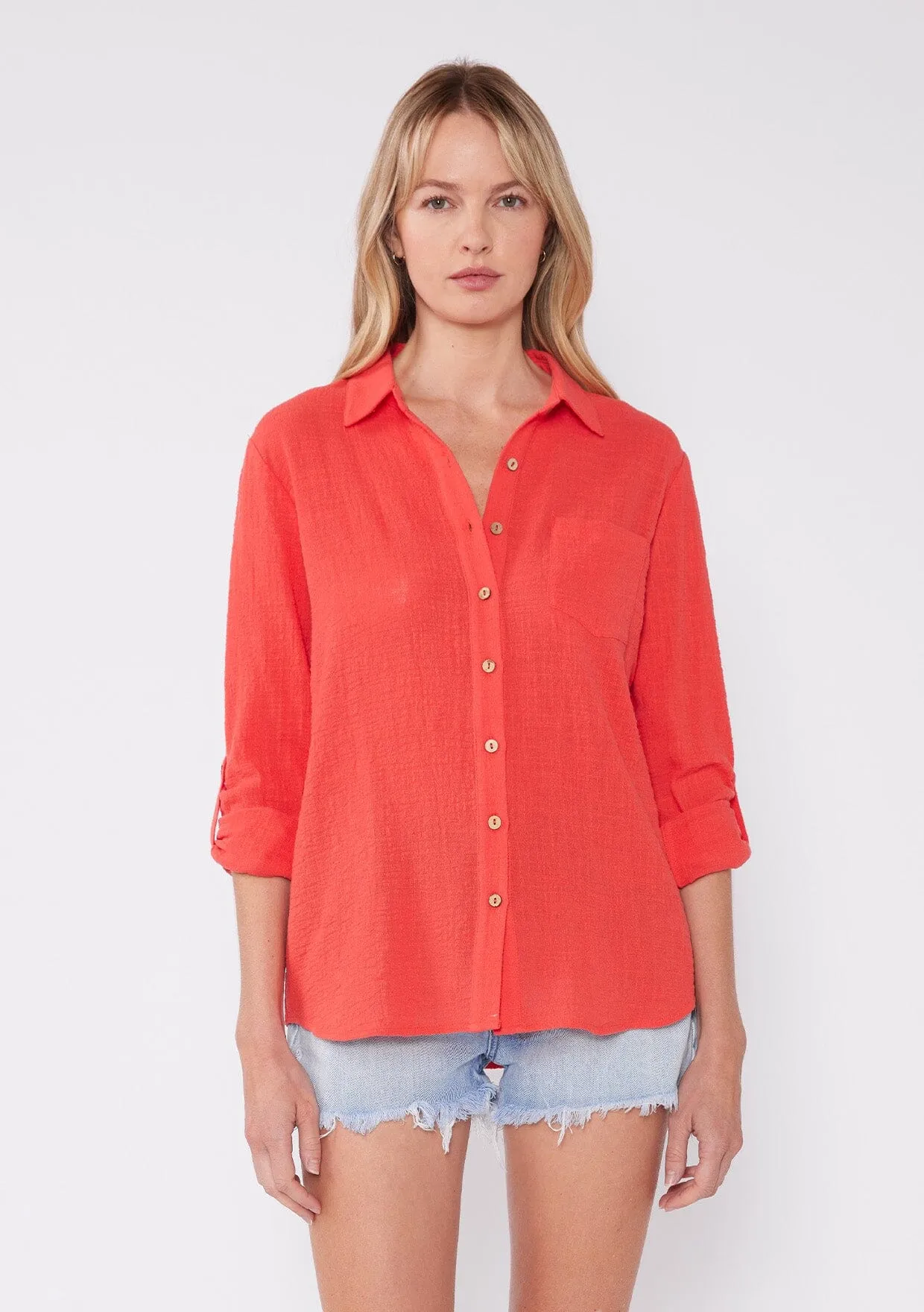 Breezy Basics Button Front Top sold by lovestitch product image thumbnail 5