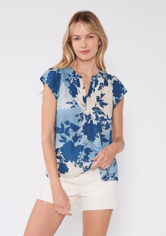 Tropics Flutter Sleeve Top sold by lovestitch