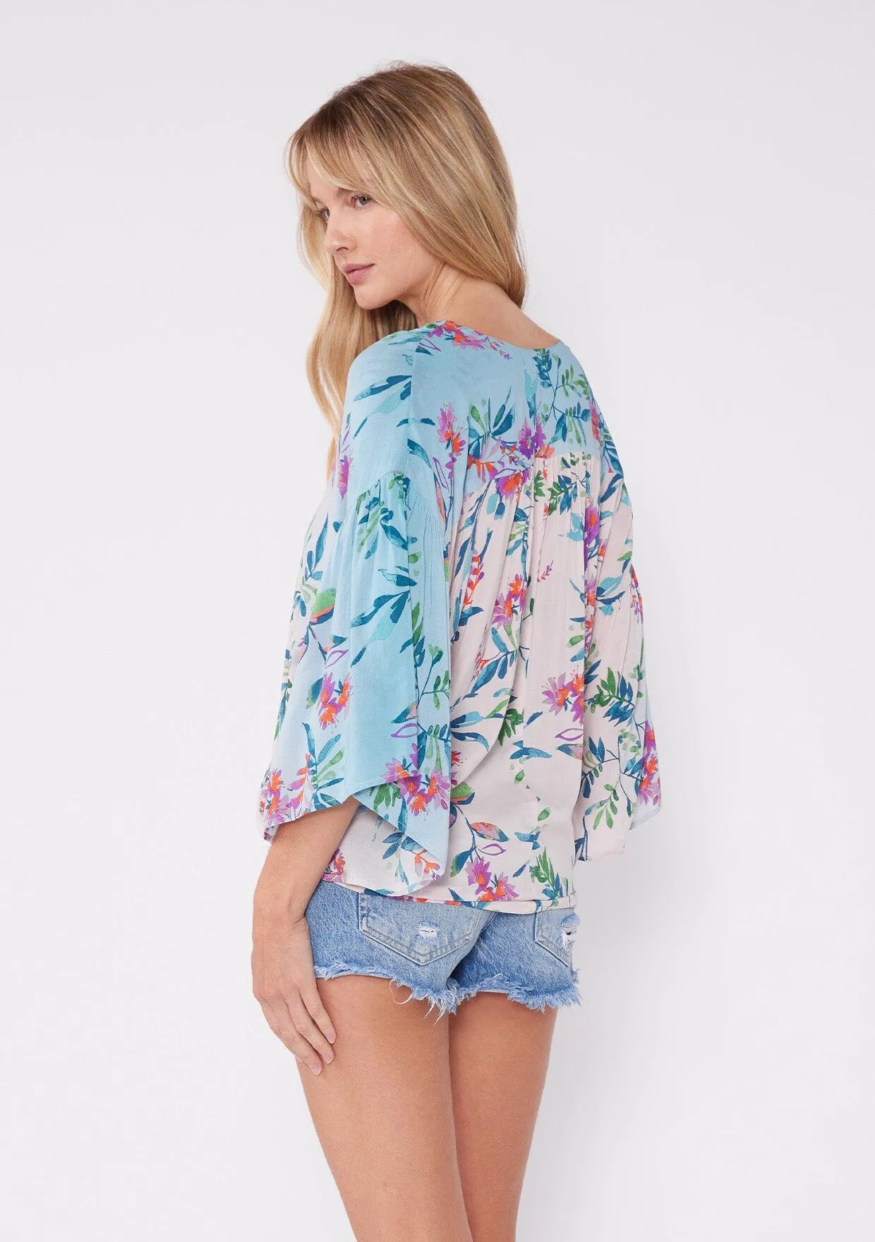 Jules Floral Surplice Top sold by lovestitch product image thumbnail 3