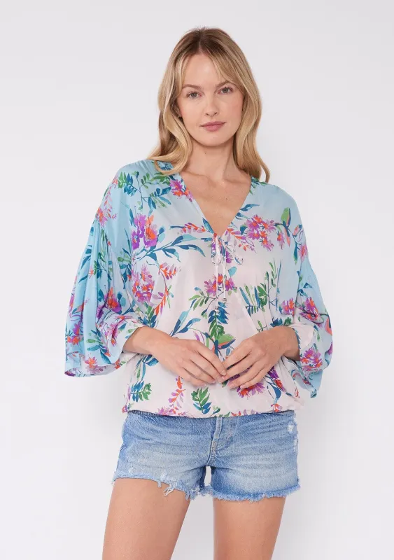 Jules Floral Surplice Top sold by lovestitch