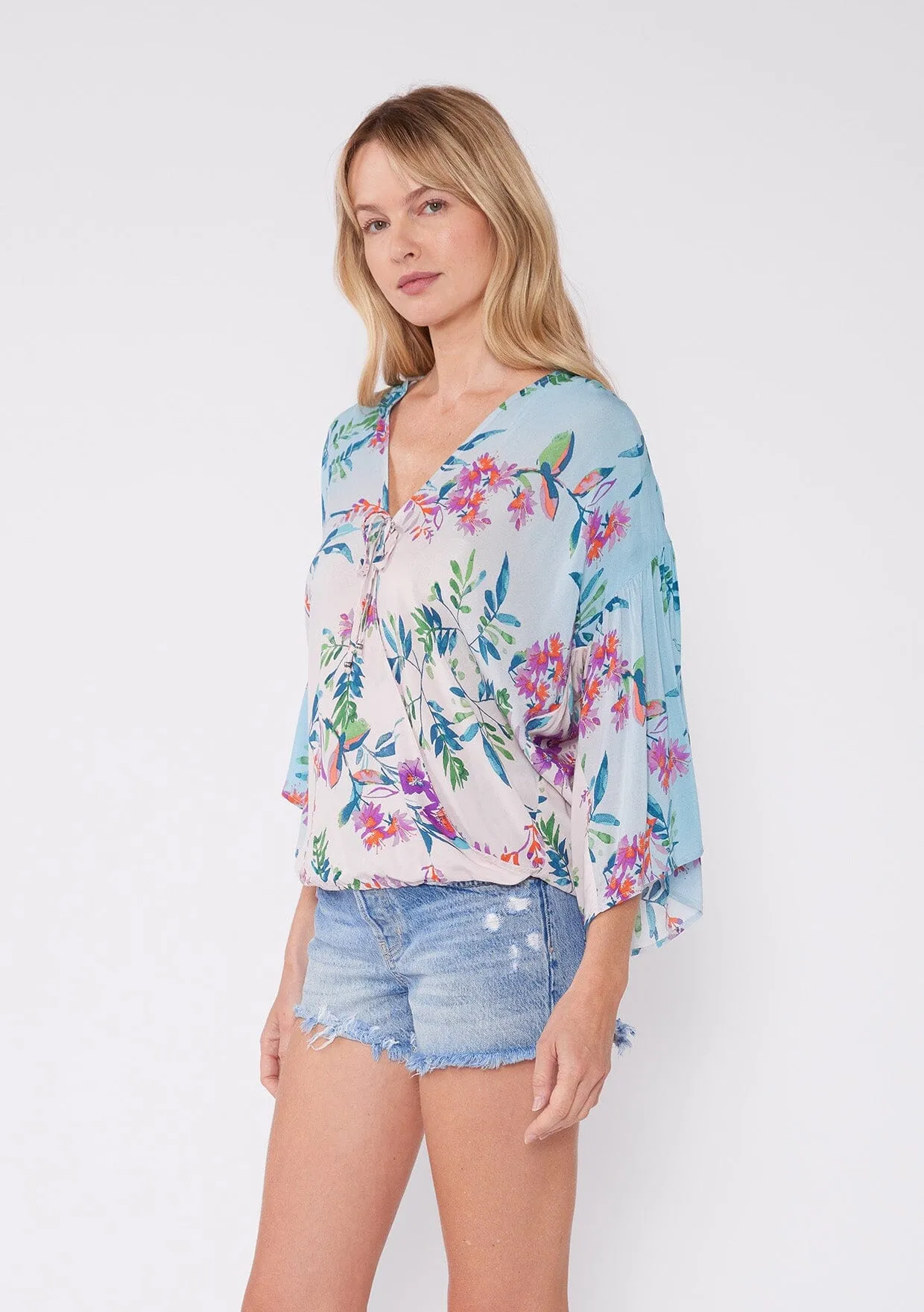 Jules Floral Surplice Top sold by lovestitch product image thumbnail 2