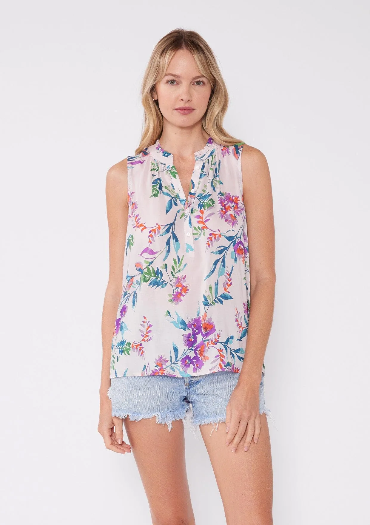 Nina Floral Tank Top sold by lovestitch
