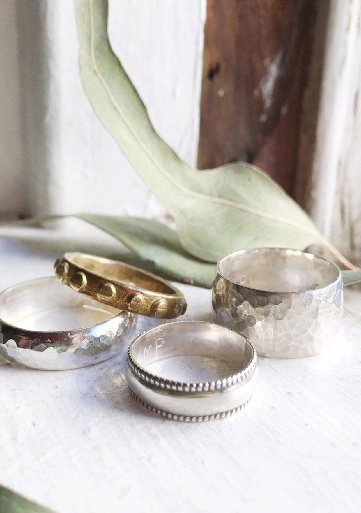 Moon Pi Silver Band Pattern Ring sold by lovestitch product image thumbnail 2