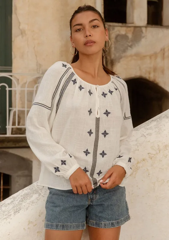 Myrah Embroidered Blouse sold by lovestitch
