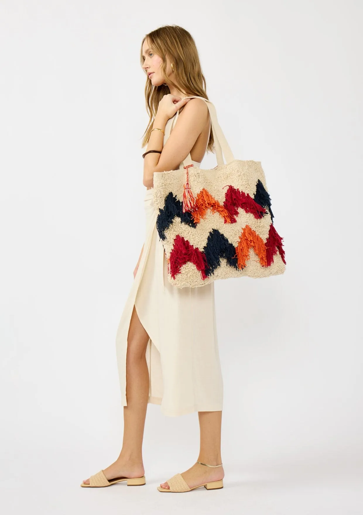 Amalfi Coast Fringed Tote sold by lovestitch