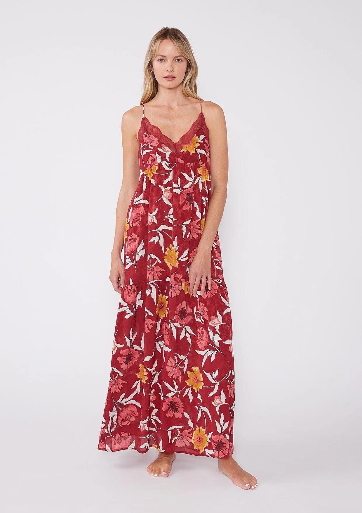 Macara Floral Tiered Maxi Dress sold by lovestitch product image thumbnail 5