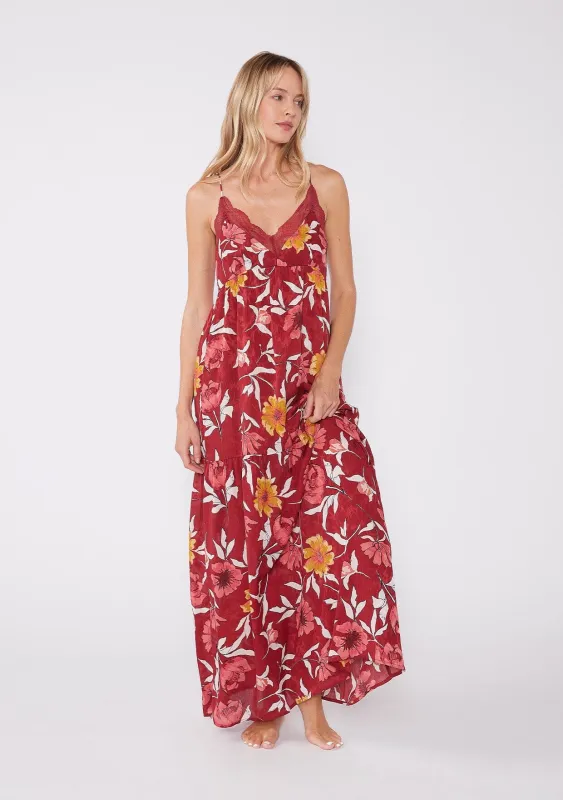 Macara Floral Tiered Maxi Dress sold by lovestitch