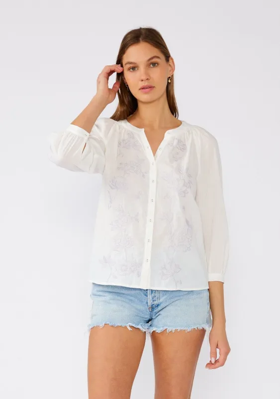 Loved Up Embroidered Blouse sold by lovestitch