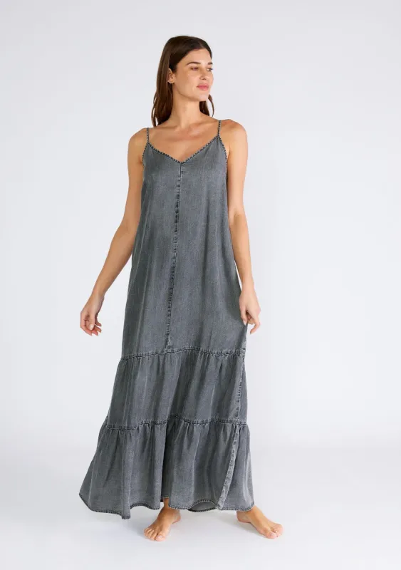 Becki Tiered Maxi Dress sold by lovestitch